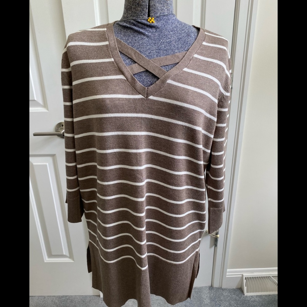 Women’s striped sweater tunic